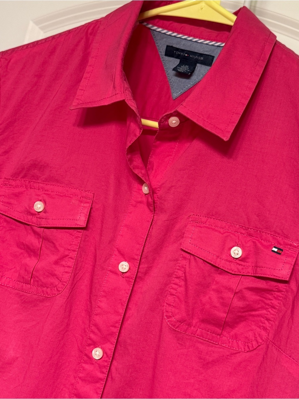 Tommy Hilfiger Magenta Long Sleeve Button-up Shirt - Picture 4 of 6